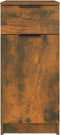 vidaXL - Bureaukast - 33,5x50x75 - cm - bewerkt - hout - gerookt - eikenkleurig