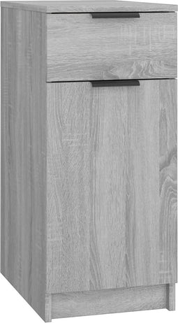 vidaXL - Bureaukast - 33,5x50x75 - cm - bewerkt - hout - grijs - sonoma - eikenkleurig