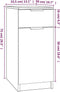 vidaXL - Bureaukast - 33,5x50x75 - cm - bewerkt - hout - grijs - sonoma - eikenkleurig