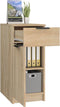 vidaXL - Bureaukast - 33,5x50x75 - cm - bewerkt - hout - sonoma - eikenkleurig