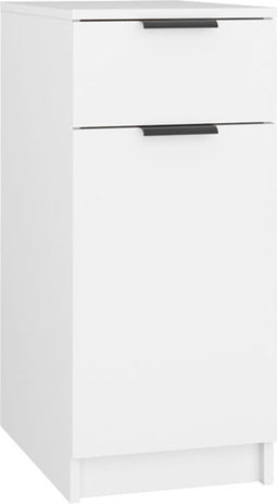 vidaXL - Bureaukast - 33,5x50x75 - cm - bewerkt - hout - wit