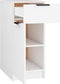 vidaXL - Bureaukast - 33,5x50x75 - cm - bewerkt - hout - wit