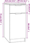 vidaXL - Bureaukast - 33,5x50x75 - cm - bewerkt - hout - zwart