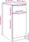 vidaXL - Bureaukast - 33x50x75 - cm - bewerkt - hout - artisanaal - eikenkleurig