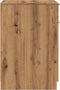 vidaXL - Bureaukast - 33x50x75 - cm - bewerkt - hout - artisanaal - eikenkleurig