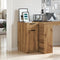 vidaXL - Bureaukast - 33x50x75 - cm - bewerkt - hout - artisanaal - eikenkleurig