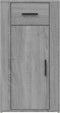 vidaXL - Bureaukastje - 40x49x75 - cm - bewerkt - hout - grijs - sonoma - eikenkleurig
