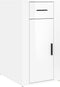 vidaXL - Bureaukastje - 40x49x75 - cm - bewerkt - hout - hoogglans - wit
