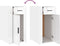 vidaXL - Bureaukastje - 40x49x75 - cm - bewerkt - hout - hoogglans - wit