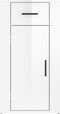 vidaXL - Bureaukastje - 40x49x75 - cm - bewerkt - hout - hoogglans - wit