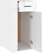 vidaXL - Bureaukastje - 40x49x75 - cm - bewerkt - hout - hoogglans - wit