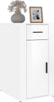 vidaXL - Bureaukastje - 40x49x75 - cm - bewerkt - hout - hoogglans - wit