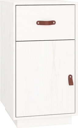 vidaXL - Bureaukastje - 40x50x75 - cm - massief - grenenhout - wit