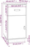 vidaXL - Bureaukastje - 40x50x75 - cm - massief - grenenhout - wit