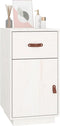vidaXL - Bureaukastje - 40x50x75 - cm - massief - grenenhout - wit