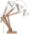 vidaXL Bureaulamp industrieel rond E27 58x18x90 cm zilverkleurig