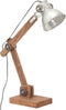 vidaXL Bureaulamp industrieel rond E27 58x18x90 cm zilverkleurig