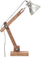 vidaXL Bureaulamp industrieel rond E27 58x18x90 cm zilverkleurig