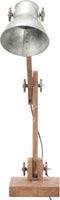 vidaXL Bureaulamp industrieel rond E27 58x18x90 cm zilverkleurig