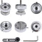 vidaXL - Buttonmachine - met - cirkelsnijder - 25 - mm