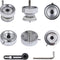 vidaXL - Buttonmachine - met - cirkelsnijder - draaipunch - 25 - mm