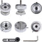 vidaXL - Buttonmachine - met - cirkelsnijder - draaipunch - 37 - mm
