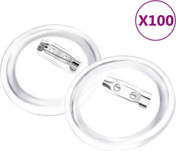 vidaXL - Buttons - met - spelden - 100 - st - 44 - mm - acryl