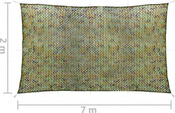 vidaXL - Camouflagenet - met - opbergtas - 2x7 - m - groen