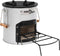 vidaXL - Camping - houtkachel - 45x25x26 - cm - staal - zilverkleurig
