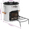 vidaXL - Camping - houtkachel - 45x25x26 - cm - staal - zilverkleurig
