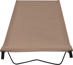 vidaXL - Campingbed - 180x60x19 - cm - oxford - stof - en - staal - taupe