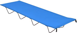 vidaXL - Campingbedden - 2 - st - 180x60x19 - cm - oxford - stof - en - staal - blauw