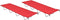 vidaXL - Campingbedden - 2 - st - 180x60x19 - cm - oxford - stof - en - staal - rood