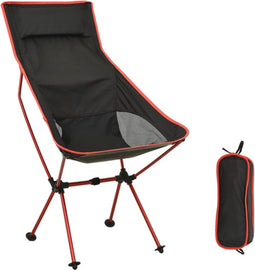 vidaXL - Campingstoel - inklapbaar - PVC - en - aluminium - zwart