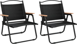 vidaXL - Campingstoelen - 2 - st - 54x43x59 - cm - oxford - stof - zwart