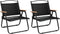 vidaXL - Campingstoelen - 2 - st - 54x43x59 - cm - oxford - stof - zwart