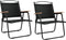 vidaXL - Campingstoelen - 2 - st - 54x55x78 - cm - oxford - stof - zwart