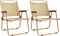 vidaXL - Campingstoelen - 2 - st - 54x55x78 - cm - oxford - stof - beige