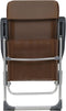vidaXL - Campingstoelen - 2 - st - inklapbaar - aluminium - bruin