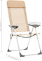 vidaXL - Campingstoelen - 2 - st - inklapbaar - aluminium - crèmewit