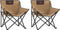 vidaXL - Campingstoelen - 2 - st - met - vakje - inklapbaar - bruin