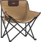 vidaXL - Campingstoelen - 2 - st - met - vakje - inklapbaar - bruin