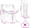 vidaXL - Campingstoelen - 2 - st - met - vakje - inklapbaar - bruin