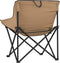 vidaXL - Campingstoelen - 2 - st - met - vakje - inklapbaar - bruin