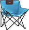 vidaXL - Campingstoelen - 2 - st - met - vakje - inklapbaar - felblauw