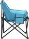vidaXL - Campingstoelen - 2 - st - met - vakje - inklapbaar - felblauw