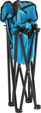 vidaXL - Campingstoelen - 2 - st - met - vakje - inklapbaar - felblauw