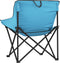 vidaXL - Campingstoelen - 2 - st - met - vakje - inklapbaar - felblauw