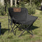 vidaXL - Campingstoelen - 2 - st - met - vakje - inklapbaar - zwart