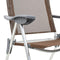 vidaXL - Campingstoelen - 4 - st - inklapbaar - aluminium - bruin